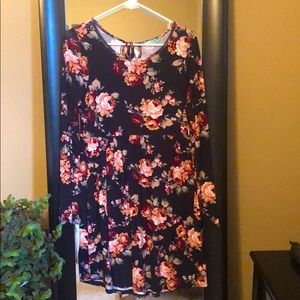Long sleeved floral dress